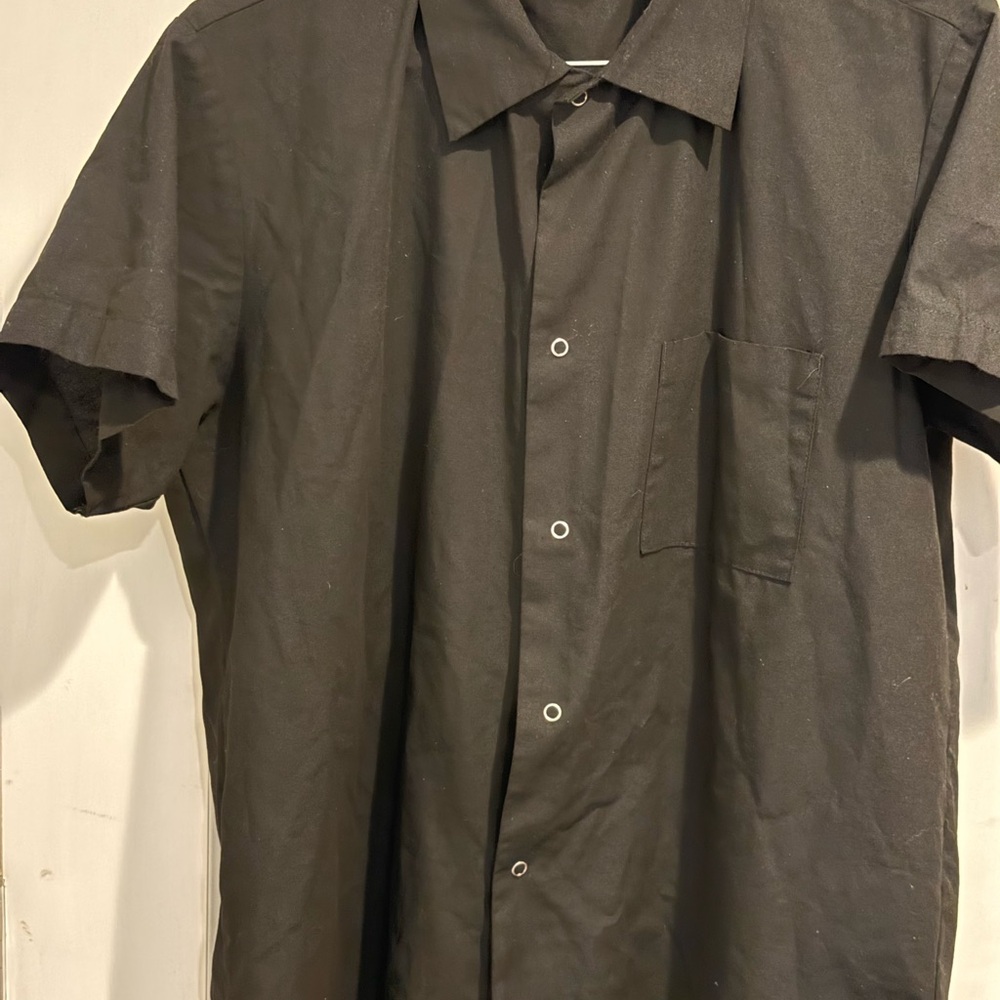 Source Unknown Black Casual Button Down Shirt